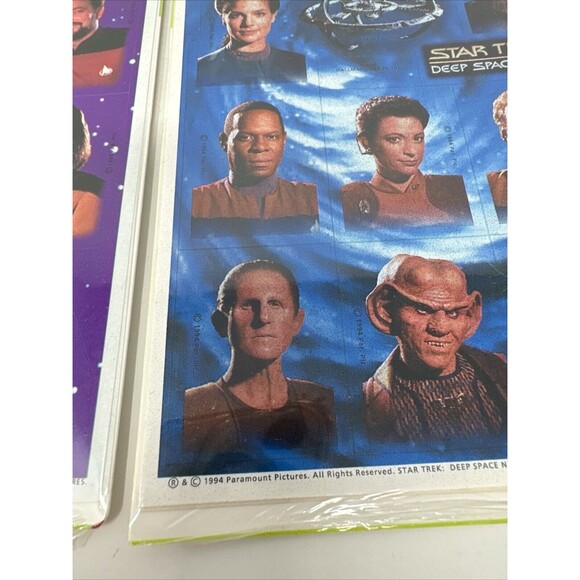Vintage Hallmark Star Trek Stickers 3 Packs 4 Sheets Per Package NEW SEALED 90s - Picture 6 of 10